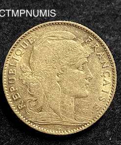 ,MONNAIE,10,FRANCS,OR,COQ,1909,