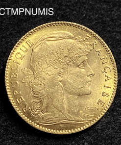 ,MONNAIE,10,FRANCS,OR,COQ,1909,