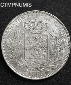,MONNAIE,BELGIQUE,5,FRANCS,ARGENT,1865,