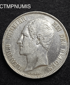 ,MONNAIE,BELGIQUE,5,FRANCS,ARGENT,1865,