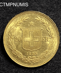 ,MONNAIE,SUISSE,20,FRANCS,OR,1895,BERNE,