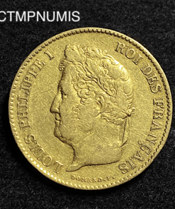 ,MONNAIE,40,FRANCS,OR,LOUIS,1833,