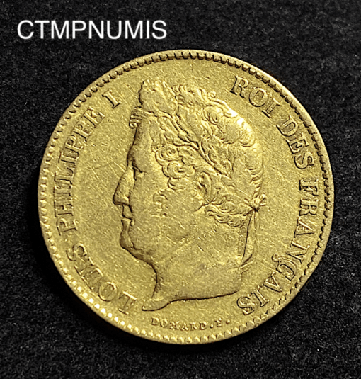 ,MONNAIE,40,FRANCS,OR,LOUIS,1833,
