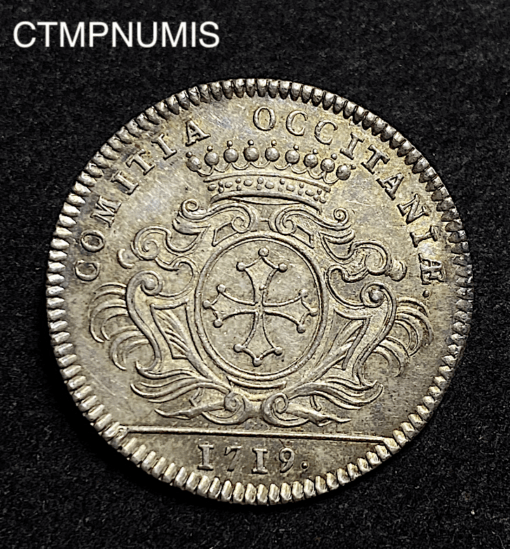 ,JETON,ARGENT,LANGUEDOC,LOUIS,XV,1719,