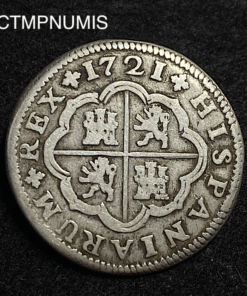,MONNAIE,ESPAGNE,2,REALES,ARGENT,1721,SEVILLE,