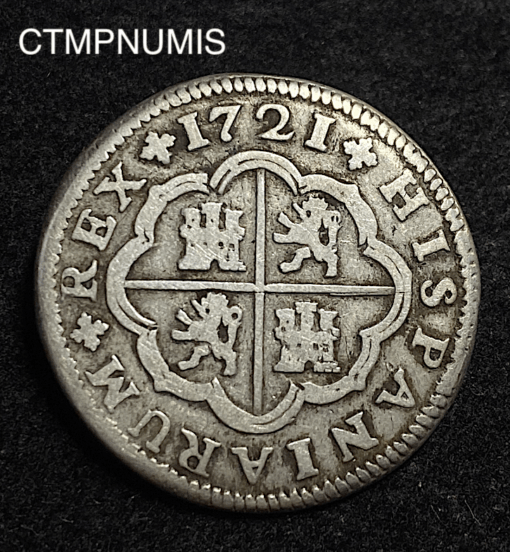 ,MONNAIE,ESPAGNE,2,REALES,ARGENT,1721,SEVILLE,
