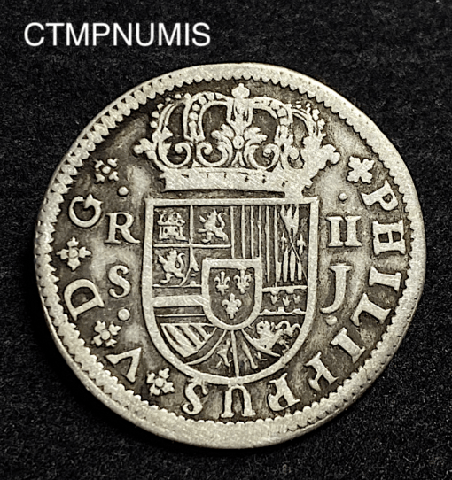,MONNAIE,ESPAGNE,2,REALES,ARGENT,1721,SEVILLE,