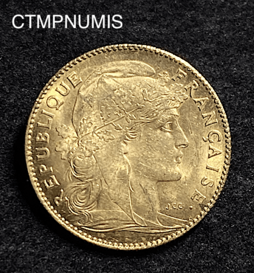 ,MONNAIE,10,FRANCS,OR,COQ,1912,