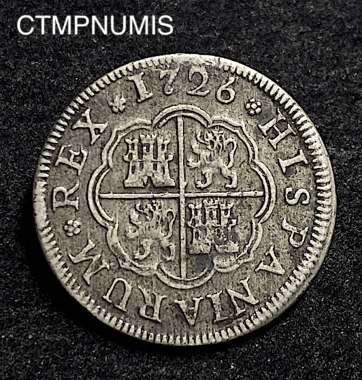 ,MONNAIE,ESPAGNE,1,REAL,ARGENT,1726,SEGOVIE,