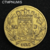 ,MONNAIE,20,FRANCS,OR,CHARLES,X1825,W,LILLE,