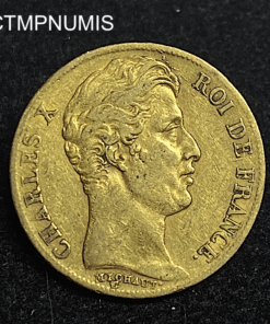 ,MONNAIE,20,FRANCS,OR,CHARLES,X1825,W,LILLE,