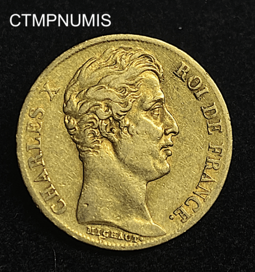 ,MONNAIE,20,FRANCS,OR,CHARLES,X,1825,