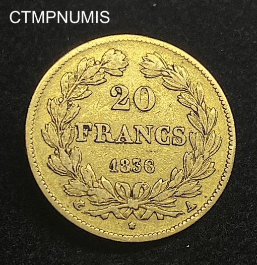 ,MONNAIE,20,FRANCS,OR,LOUIS,PHILIPPE,1836,