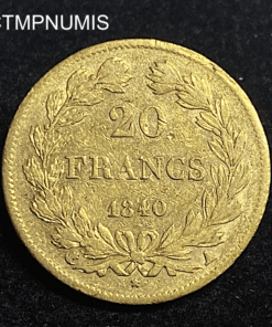 ,MONNAIE,20,FRANCS,OR,LOUIS,PHILIPPE,1840,