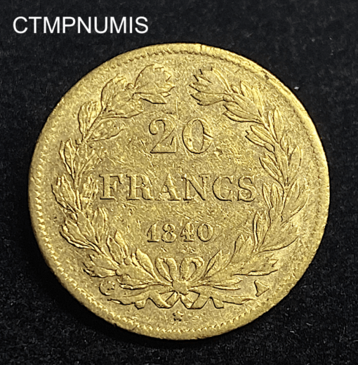 ,MONNAIE,20,FRANCS,OR,LOUIS,PHILIPPE,1840,