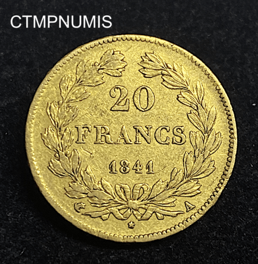 ,MONNAIE,20,FRANCS,OR,LOUIS,PHILIPPE,1841,