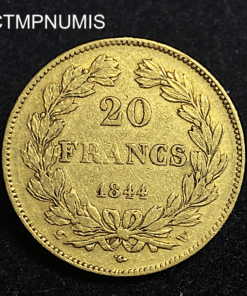 ,MONNAIE,20,FRANCS,OR,LOUIS,PHILIPPE,1844,W,LILLE,