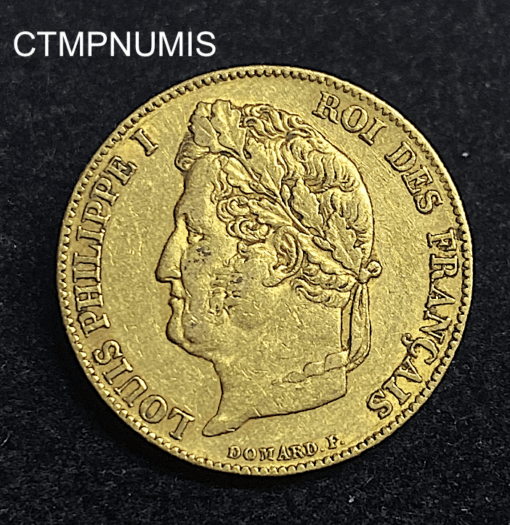 ,MONNAIE,20,FRANCS,OR,LOUIS,PHILIPPE,1844,W,LILLE,