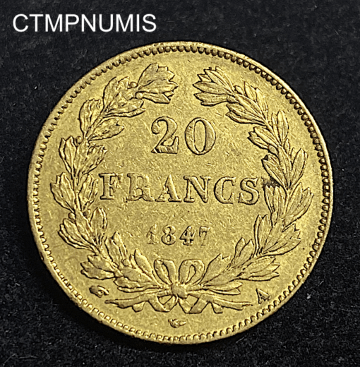 ,MONNAIE,20,FRANCS,OR,LOUIS,PHILIPPE,1847,