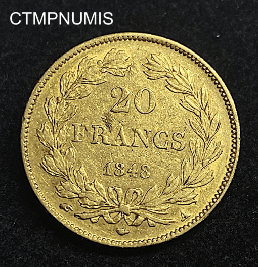 ,MONNAIE,20,FRANCS,OR,LOUIS,PHILIPPE,1848,