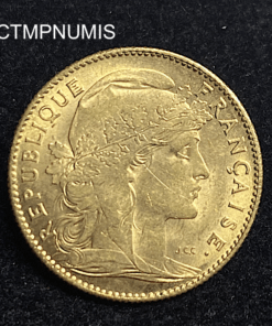 ,MONNAIE,10,FRANCS,OR,COQ,1906,