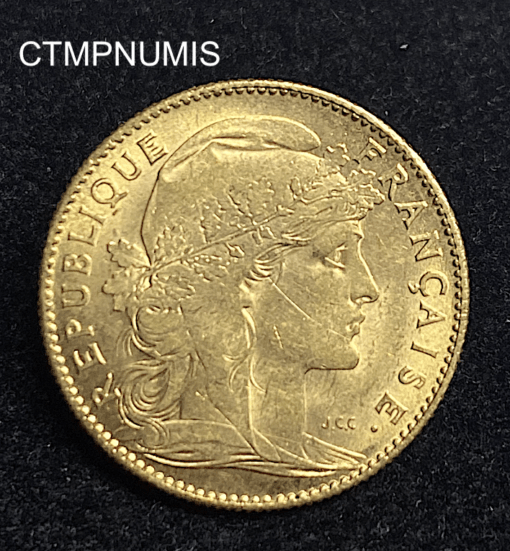 ,MONNAIE,10,FRANCS,OR,COQ,1906,