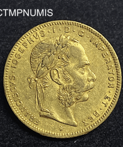 ,MONNAIE,AUTRICHE,20,FRANCS,8,FLORIN,1875,OR,