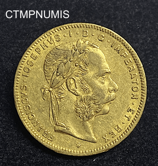 ,MONNAIE,AUTRICHE,20,FRANCS,8,FLORIN,1875,OR,