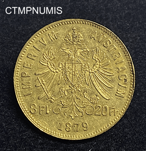 ,MONNAIE,AUTRICHE,20,FRANCS,8,FLORIN,1879,OR,