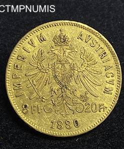 ,MONNAIE,AUTRICHE,20,FRANCS,OR,8,FLORIN,1880,