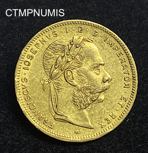 ,MONNAIE,AUTRICHE,20,FRANCS,OR,8,FLORIN,1880,
