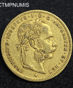 ,MONNAIE,AUTRICHE,20,FRANCS,8,FLORIN,1884,