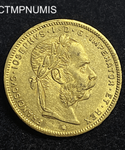 ,MONNAIE,AUTRICHE,20,FRANCS,8,FLORIN,OR,1886,