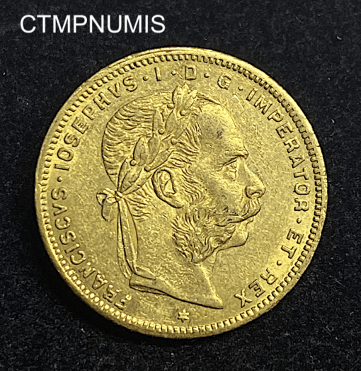 ,MONNAIE,AUTRICHE,20,FRANCS,8,FLORIN,OR,1886,