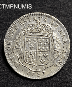 ,JETON,BRETAGNE,LOUIS,XV,1722,NANTES,