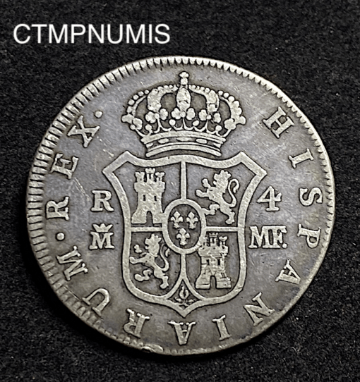 ,MONNAIE,ESPAGNE,4,REALES,ARGENT,1792,MADRID,