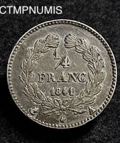 ,MONNAIE,1/4,FRANC,ARGENT,LOUIS,PHILIPPE,1841,