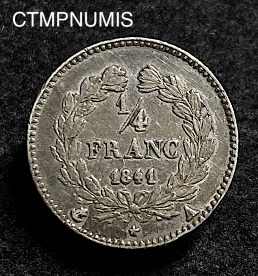 ,MONNAIE,1/4,FRANC,ARGENT,LOUIS,PHILIPPE,1841,