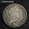 ,MONNAIE,LOUIS,XIII,1/4,ECU,1°,POINCON,WARIN,1642,