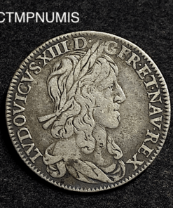 ,MONNAIE,LOUIS,XIII,1/4,ECU,1°,POINCON,WARIN,1642,