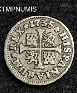 ,MONNAIE,ESPAGNE,1/2,REAL,1735,MADRID,