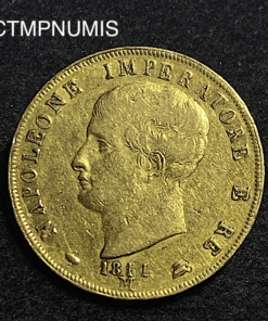 ,MONNAIE,ITALIE,40,LIRE,OR,NAPOLEON,1811,MILAN,