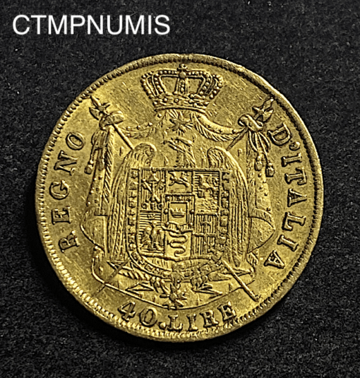 ,MONNAIE,ITALIE,40,LIRE,OR,NAPOLEON,1811,MILAN,