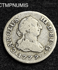,MONNAIE,ESPAGNE,1/2,REAL,CHARLES,1777,MADRID,