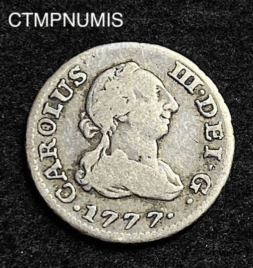 ,MONNAIE,ESPAGNE,1/2,REAL,CHARLES,1777,MADRID,