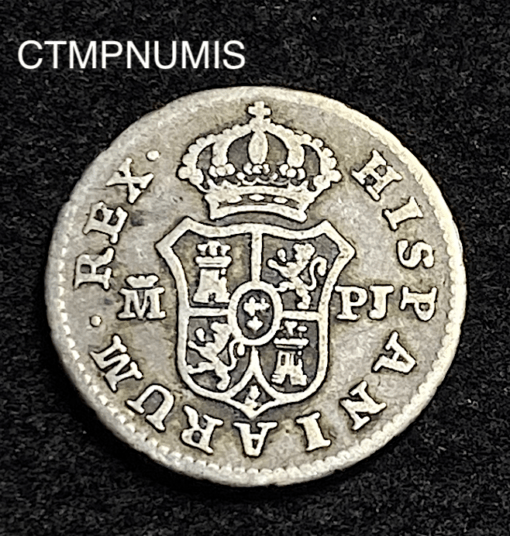 ,MONNAIE,ESPAGNE,1/2,REAL,CHARLES,1777,MADRID,