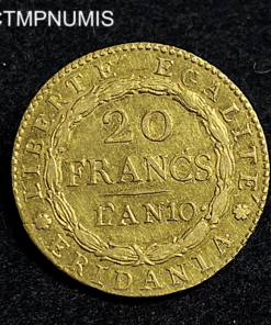 ,MONNAIE,ITALIE,20,FRANCS,OR,MARENGO,AN,10,