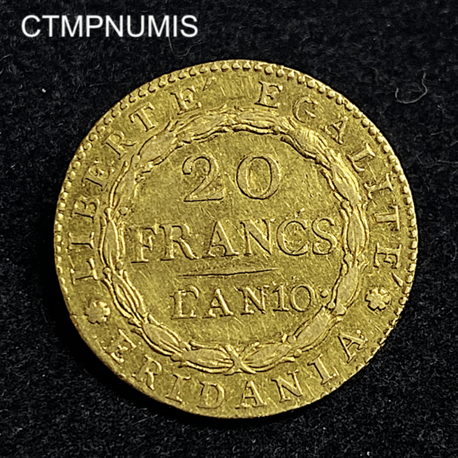,MONNAIE,ITALIE,20,FRANCS,OR,MARENGO,AN,10,