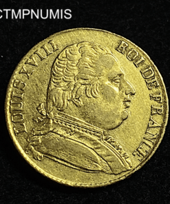 ,MONNAIE,20,FRANCS,OR,LOUIS,XVIII,1815,R,LONDRES,