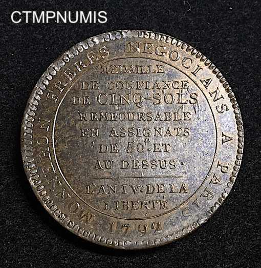 ,MONNAIE,5,SOLS,MONNERON,1792,